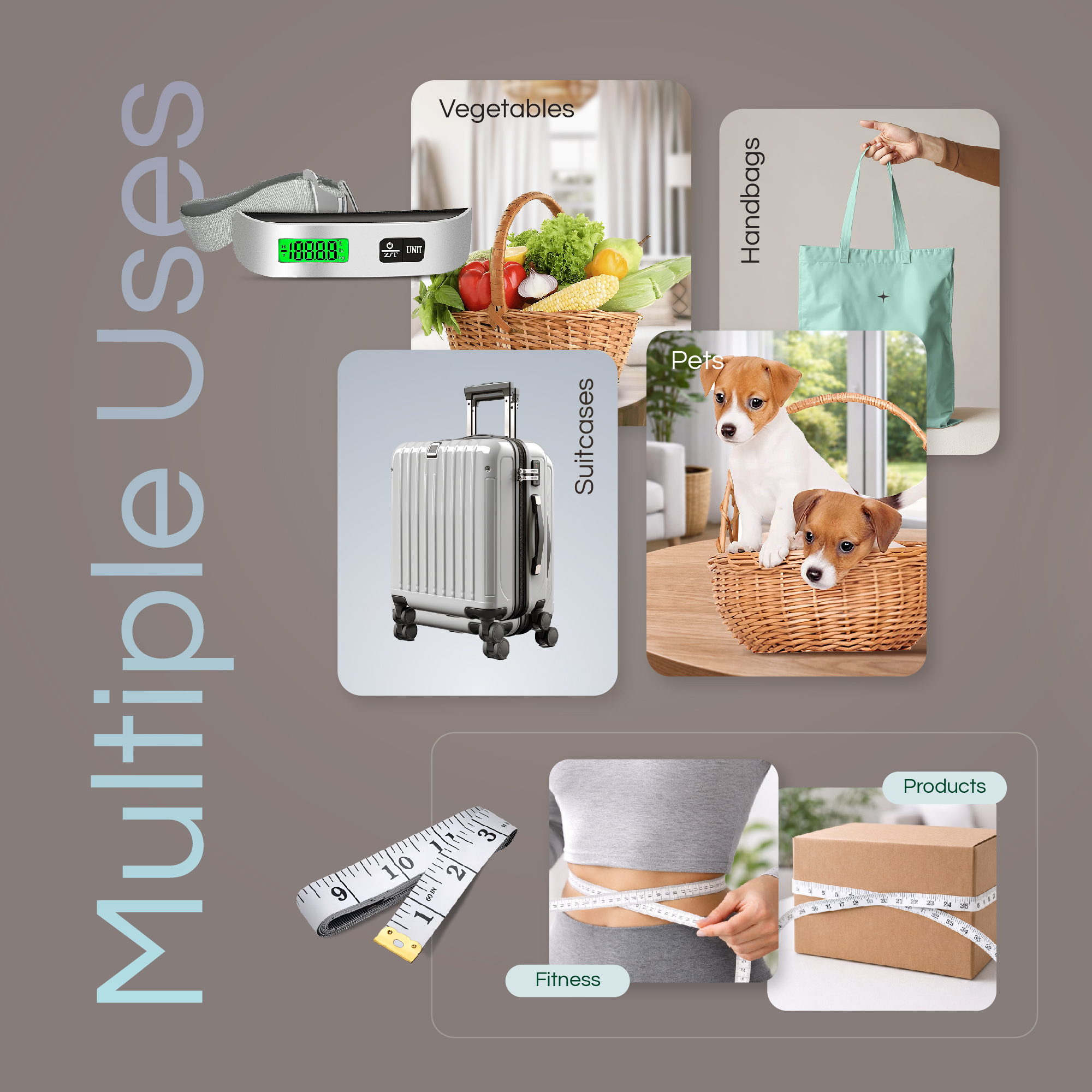 Digital Luggage Scale 110lb Portable Suitcase Weight Scale with Backlit LCD - Image 2