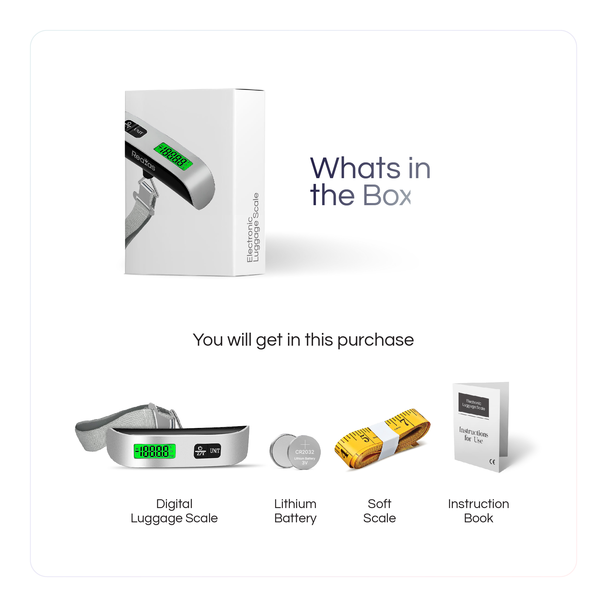 Digital Luggage Scale 110lb Portable Suitcase Weight Scale with Backlit LCD - Image 7