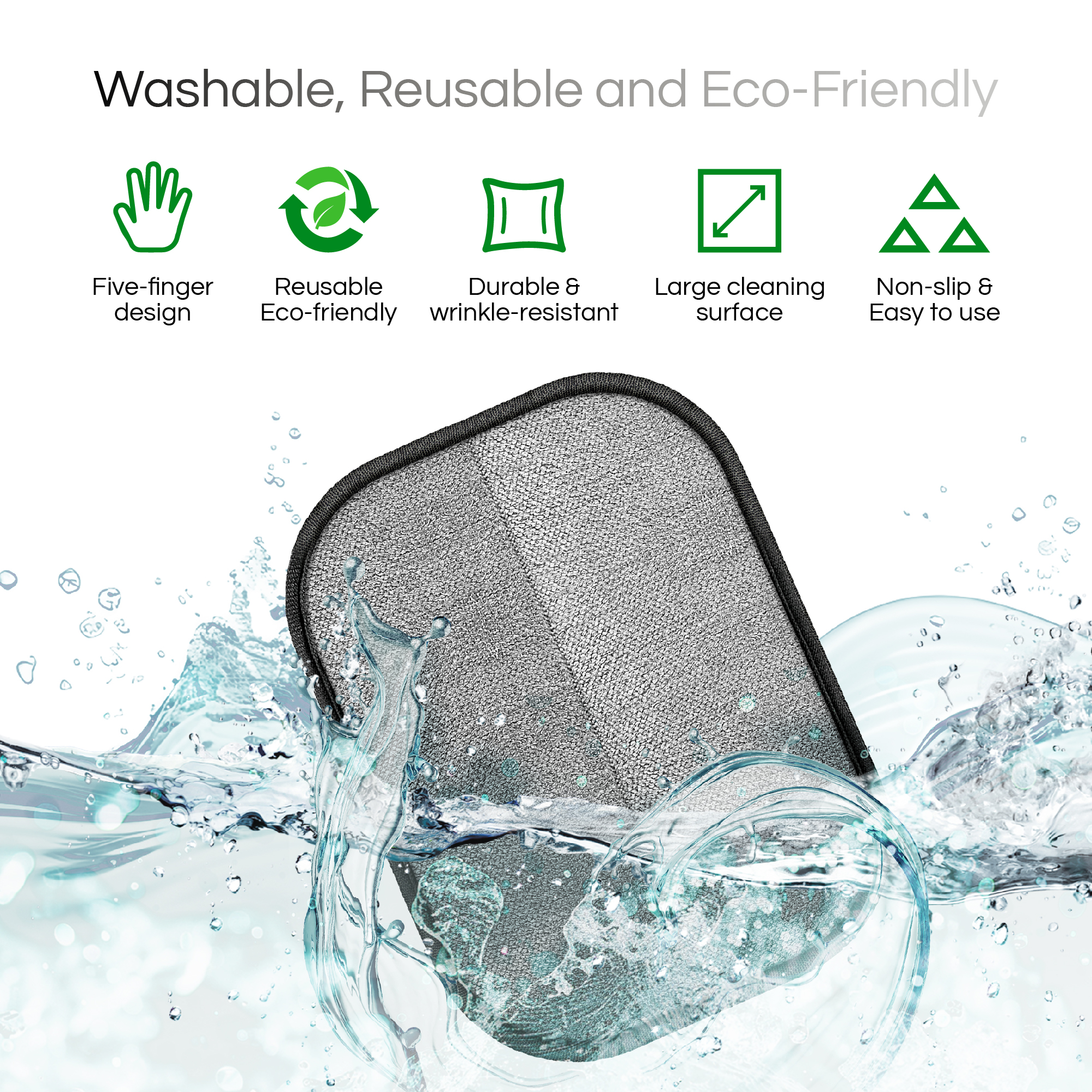 Pet Hair Removal Glove for Cats & Dogs, Large Reusable Electrostatic Pet Hair Glove - Image 8