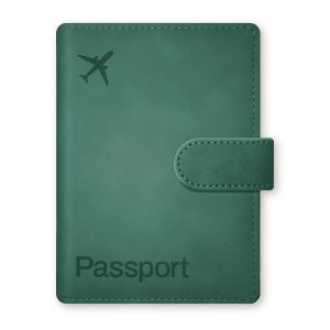 Passport Holder Cover Wallet, RFID Blocking Travel Document Organiser Green